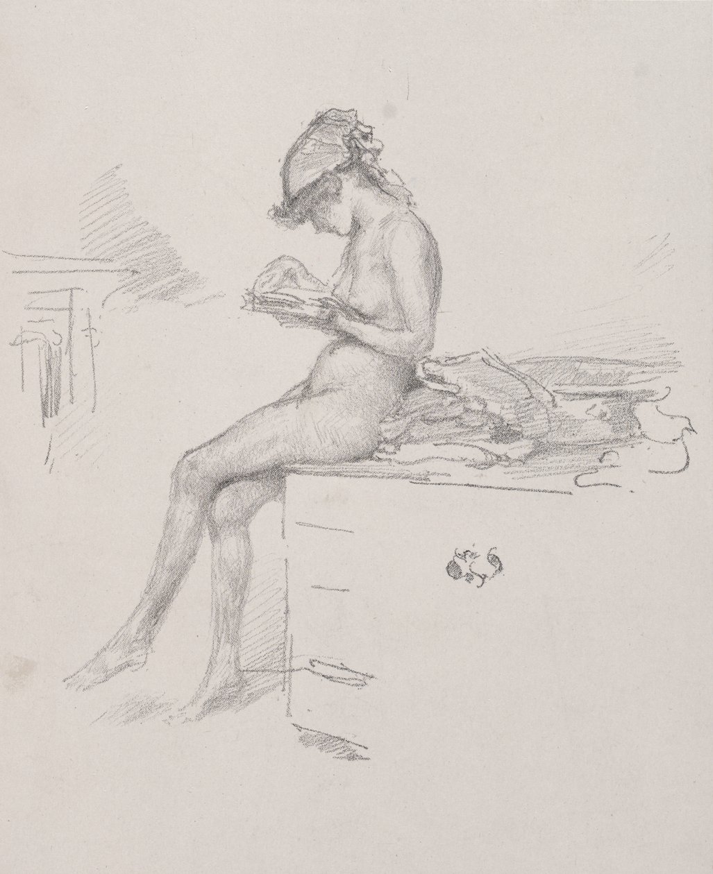 Das kleine nackte Modell beim Lesen von James McNeill Whistler
