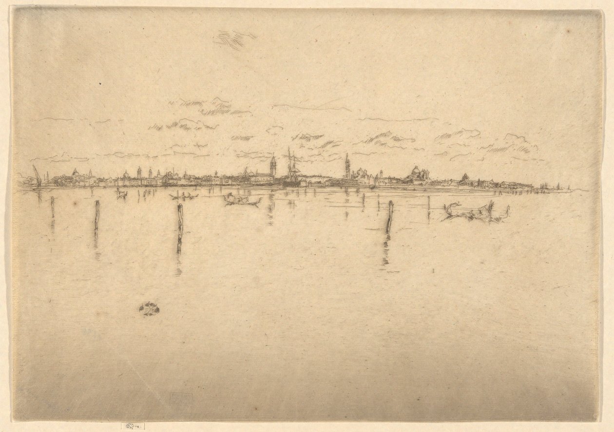 Das kleine Venedig, aus dem ersten Venedig-Set (Venedig, eine Serie von zwölf Radierungen) von James Abbott McNeill Whistler