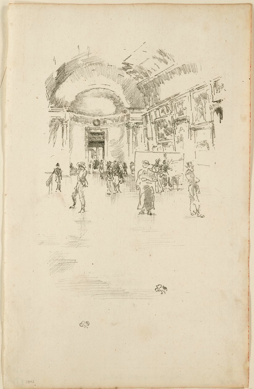 Die lange Galerie, Louvre von James Abbott McNeill Whistler
