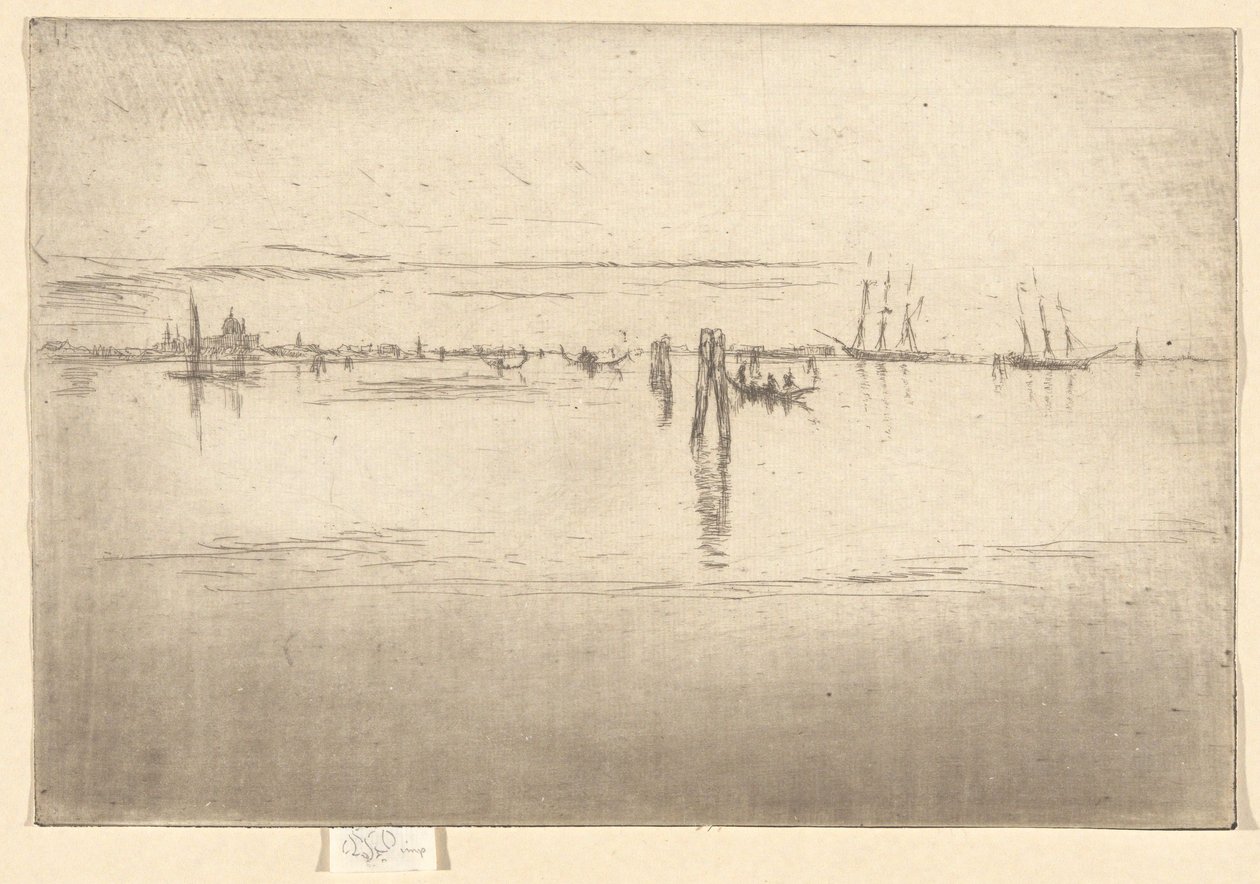 Die Lange Lagune, aus dem Zweiten Venedig-Set (Ein Satz von sechsundzwanzig Radierungen) von James McNeill Whistler
