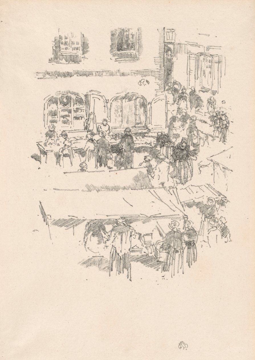 Der Marktplatz, Vitré von James McNeill Whistler