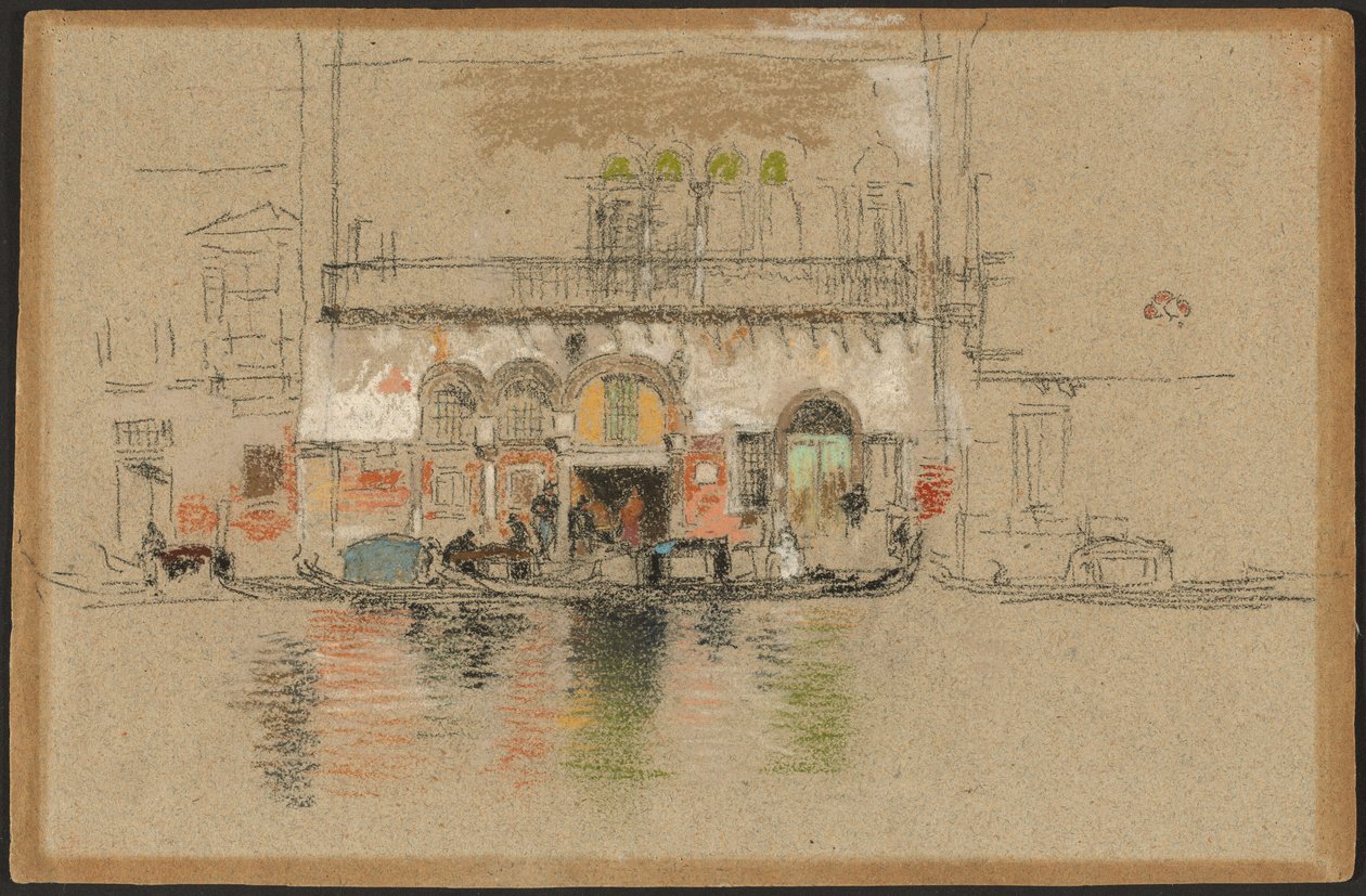 Der Palast; weiß und rosa von James McNeill Whistler