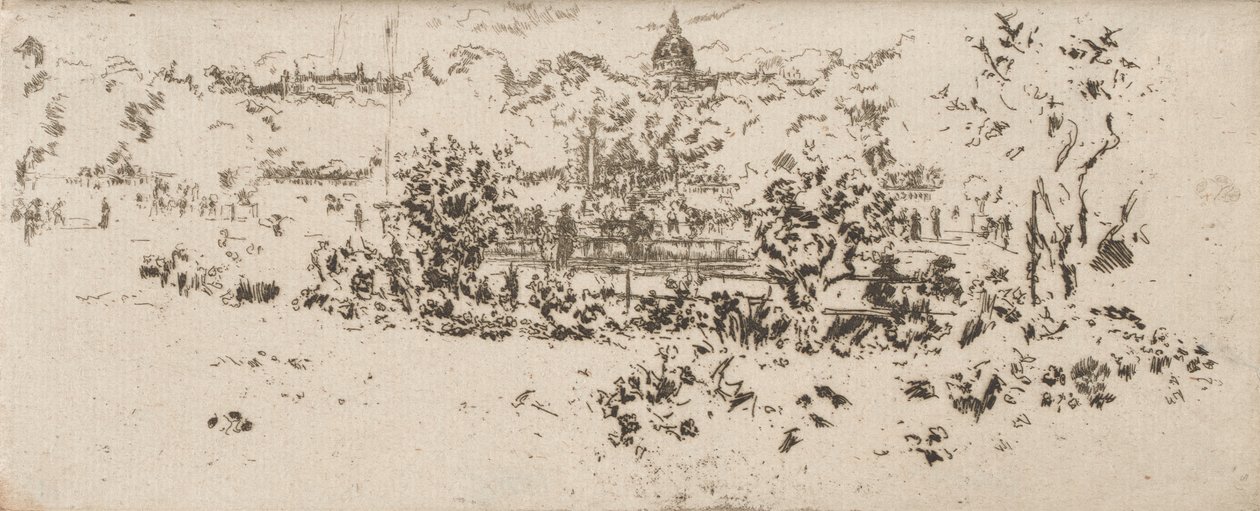 Das Pantheon von der Terrasse, Jardin du Luxembourg von James Abbott McNeill Whistler