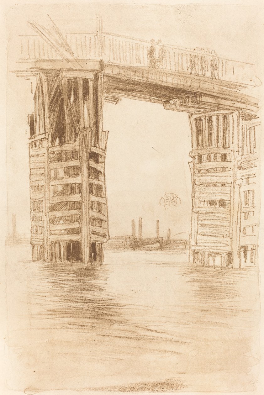 Die hohe Brücke von James Abbott McNeill Whistler