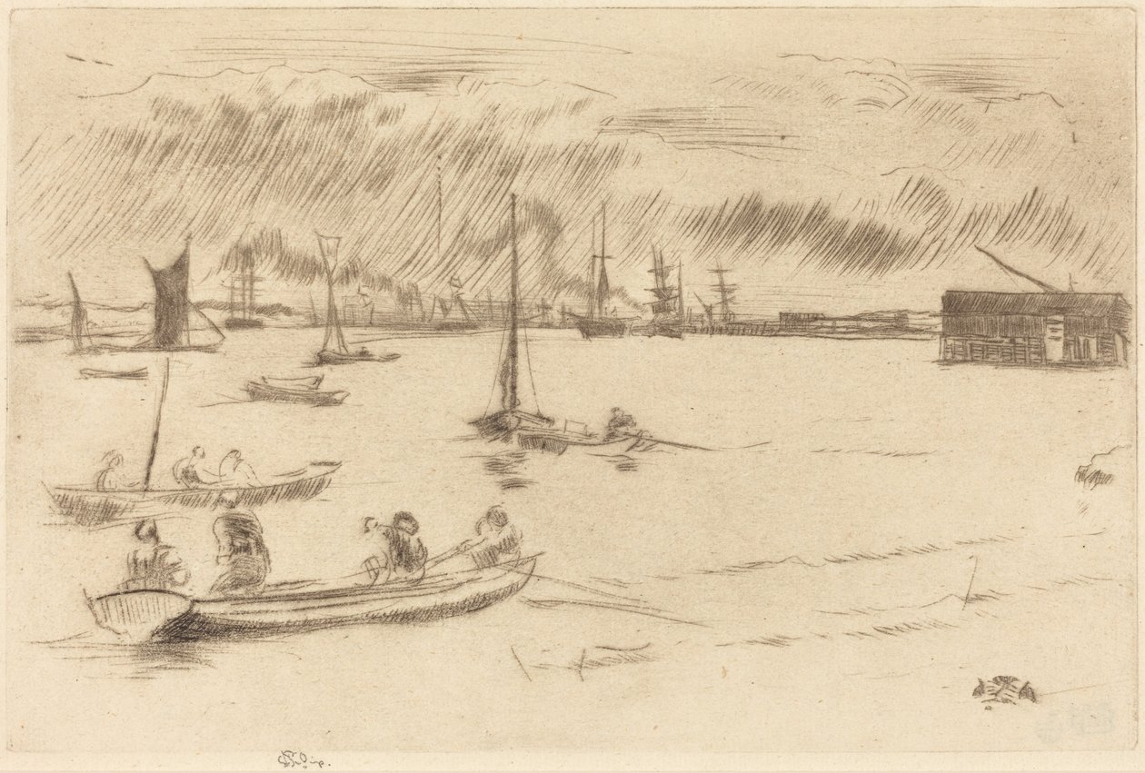 Die Themse in Richtung Erith von James McNeill Whistler