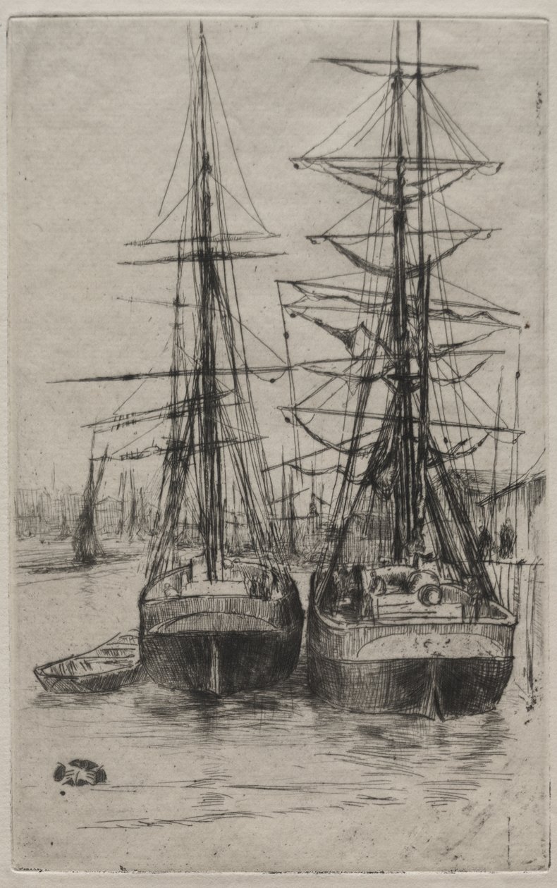 Die zwei Schiffe von James McNeill Whistler