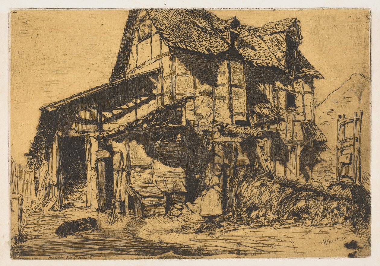Das unsichere Mietshaus (Der alte Bauernhof) von James McNeill Whistler