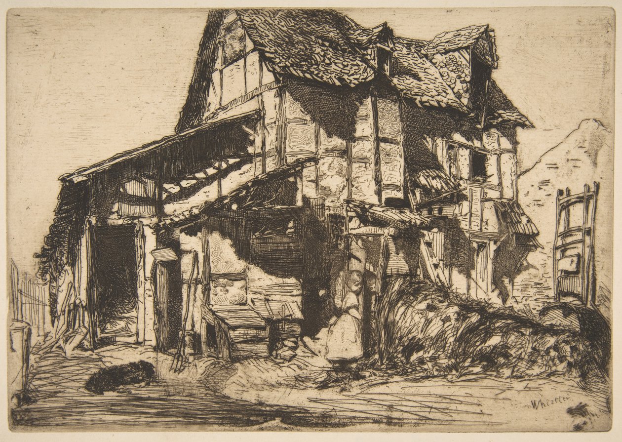 Das unsichere Mietshaus (Der alte Bauernhof) von James McNeill Whistler