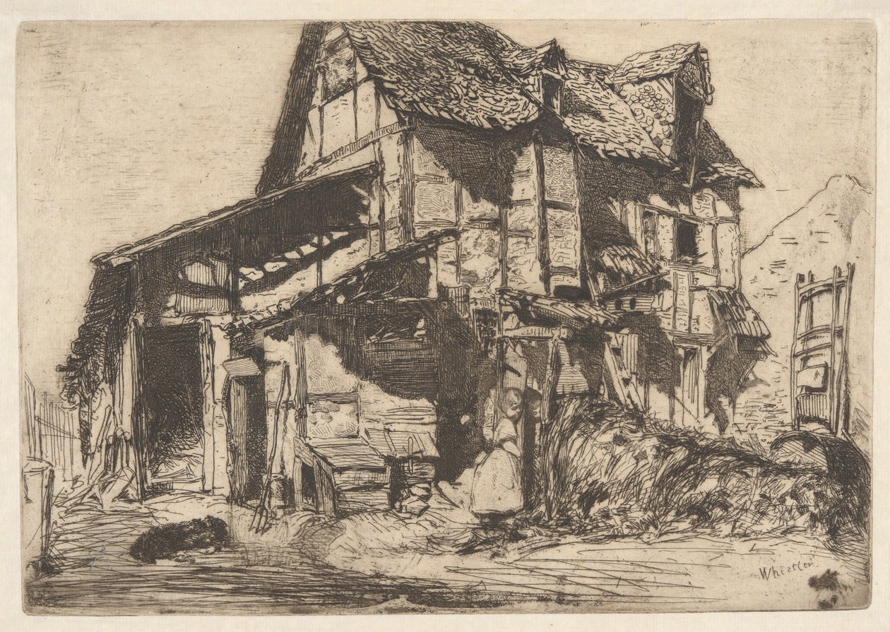 Das unsichere Mietshaus, aus der Französischen Set von James Abbott McNeill Whistler