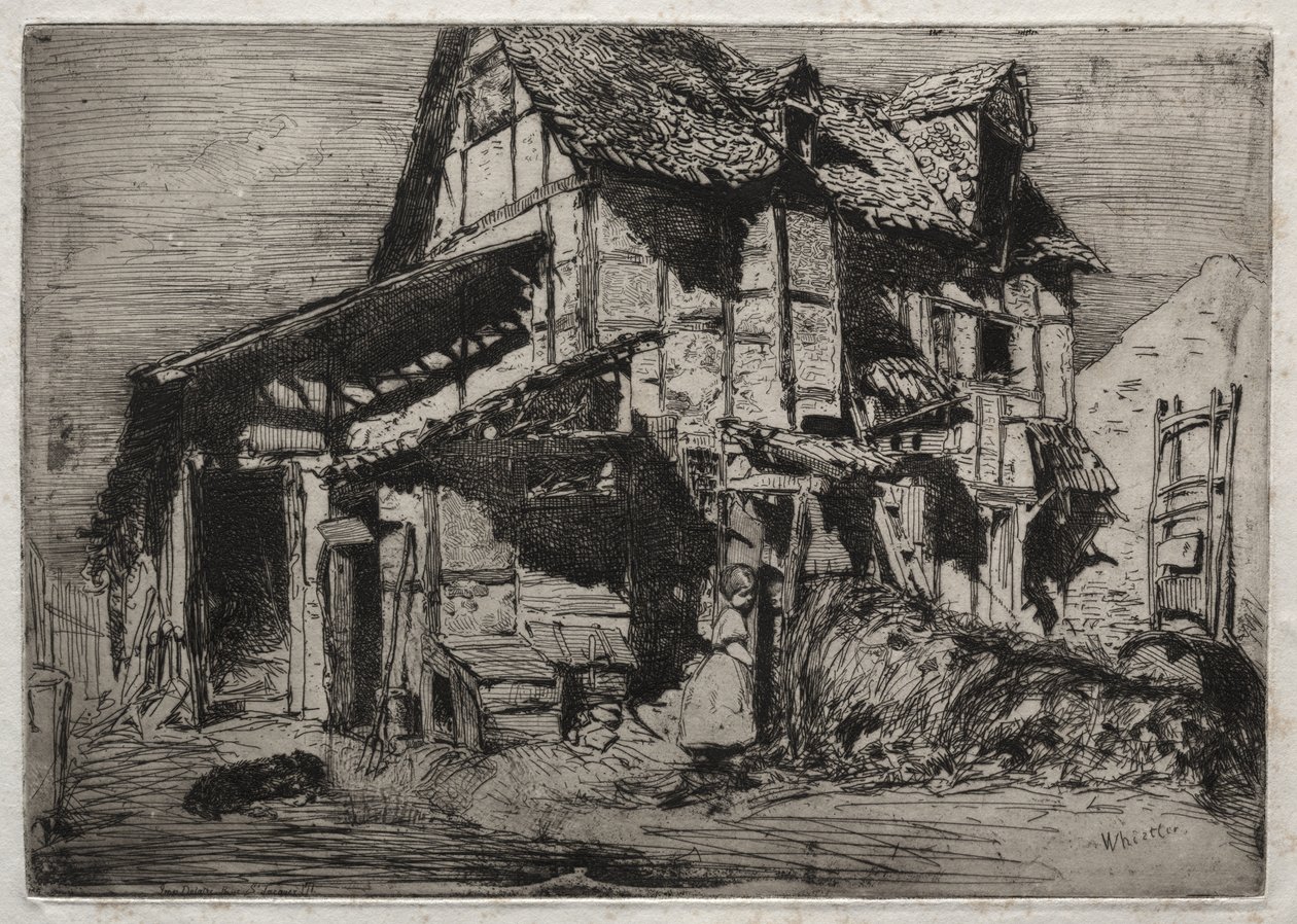 Zwölf Radierungen aus der Natur: Das unsichere Mietshaus von James McNeill Whistler