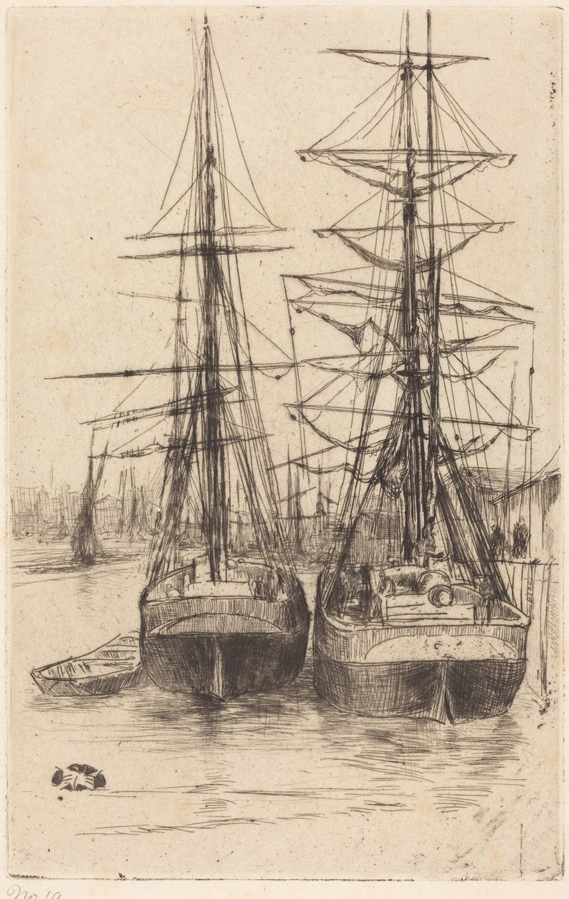 Zwei Schiffe von James McNeill Whistler