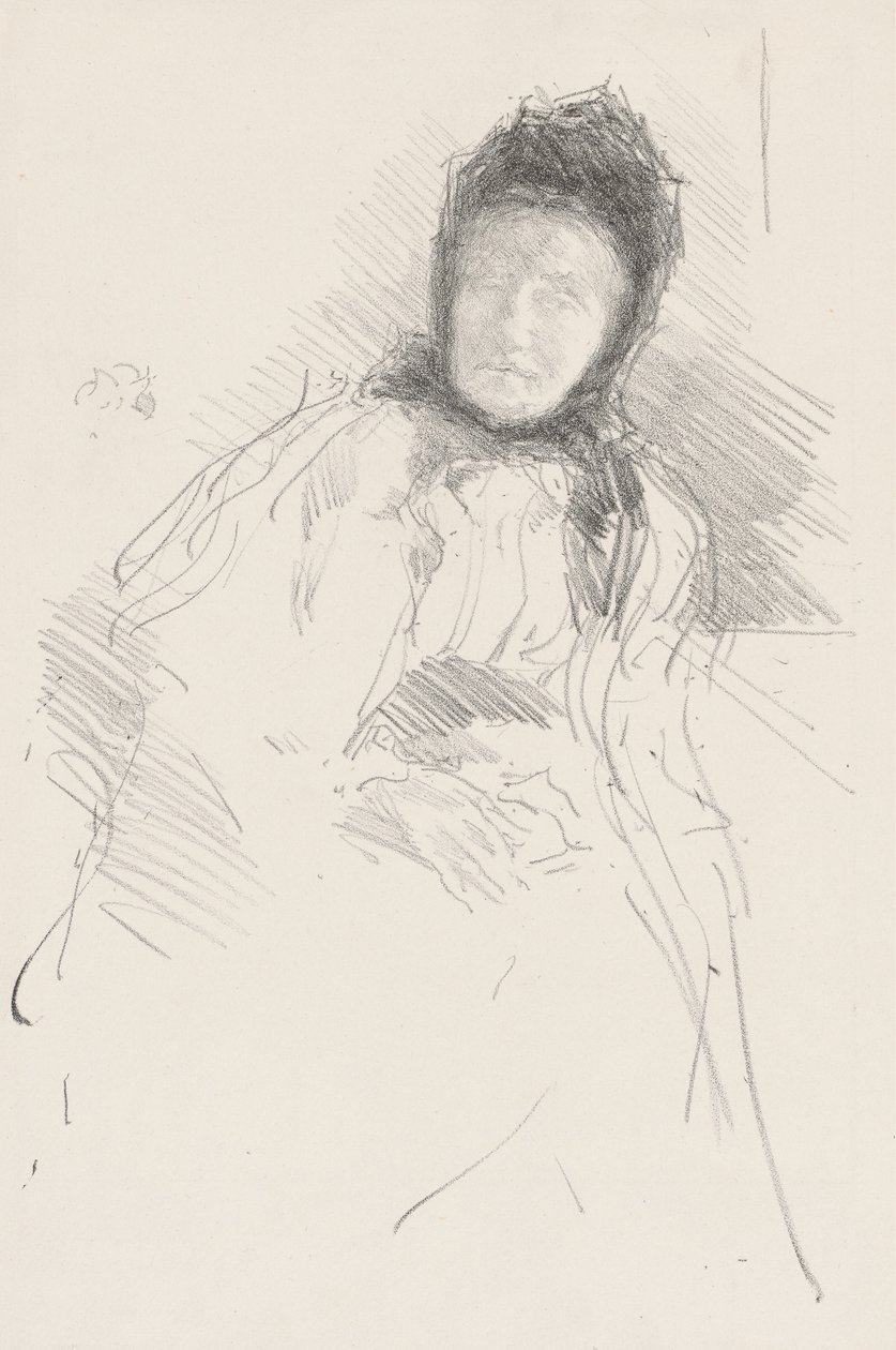 Unvollendete Skizze von Lady Haden von James Abbott McNeill Whistler