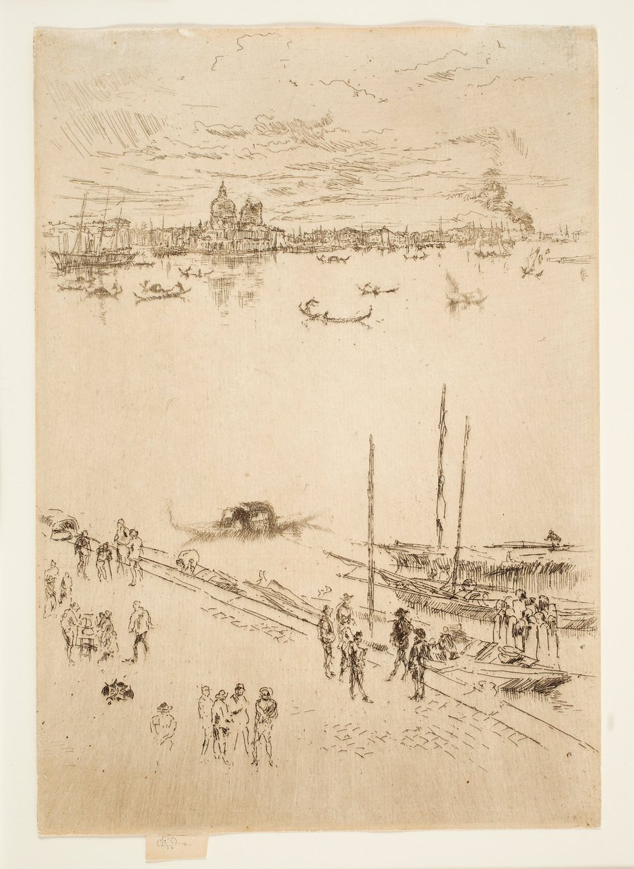 Aufrechte Venedig, aus den "Sechsundzwanzig Radierungen", auch bekannt als "Zweite Venedig-Serie" von James McNeill Whistler