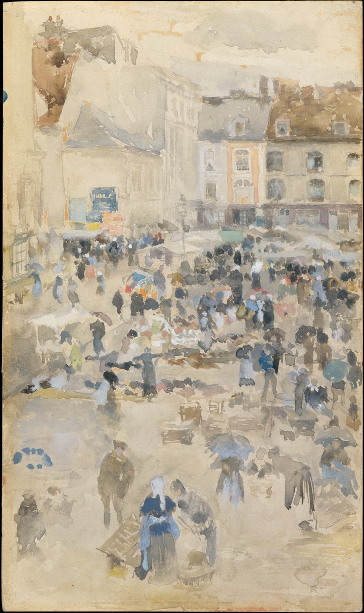 Variationen in Violett und Grau—Marktplatz, Dieppe von James McNeill Whistler