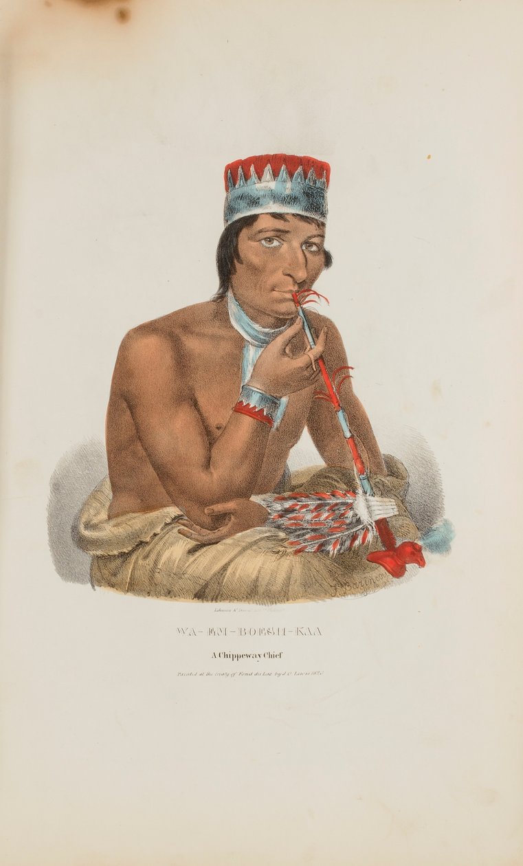 WA-EM-BOESH-KAA; Ein Chippeway-Häuptling, aus dem Aboriginal Portfolio von James Otto Lewis