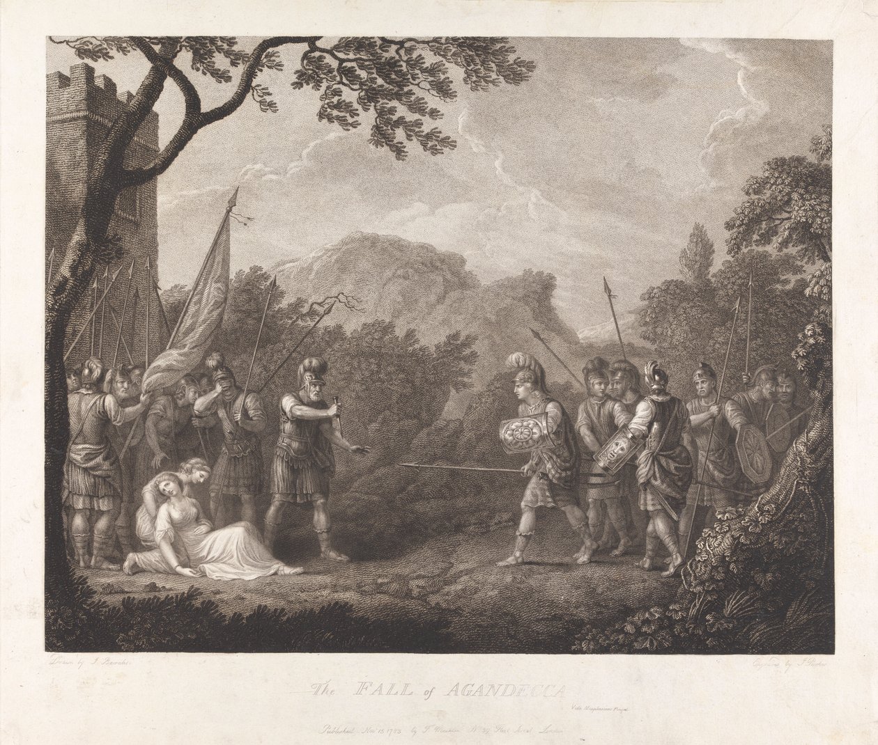 Der Fall von Aganecca, 1783 von James Parker