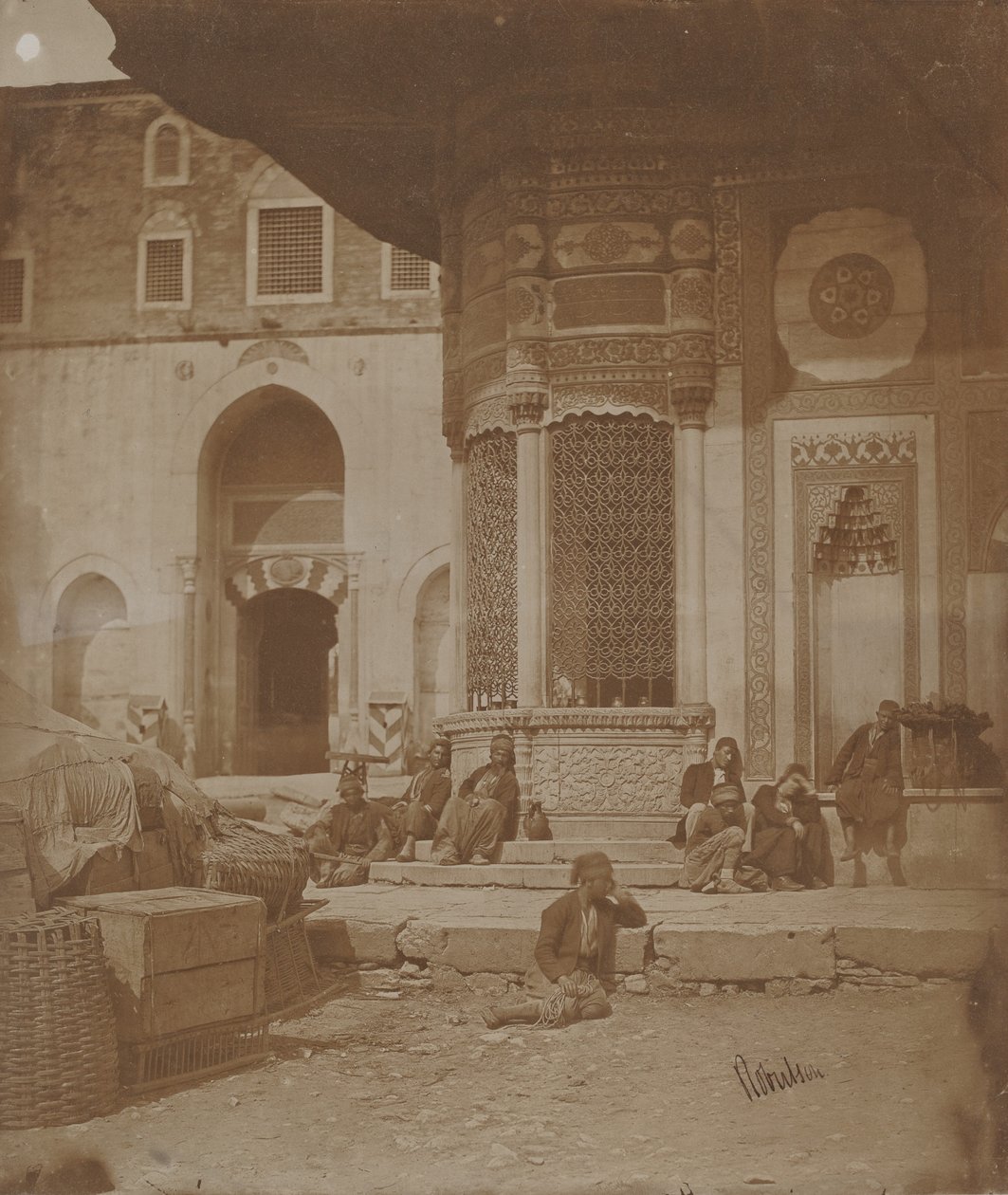 Tor zum Kaiserpalast und Brunnen von Ahmed III von James Robertson