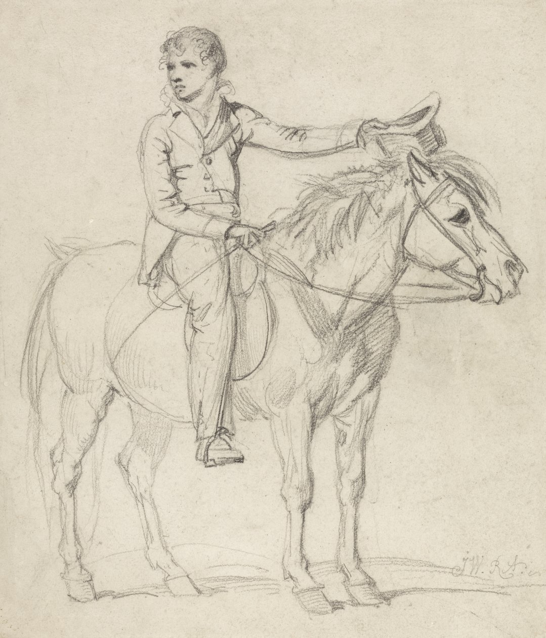 Lord Stanhope (1753-1816) als Junge, der ein Pony reitet von James Ward