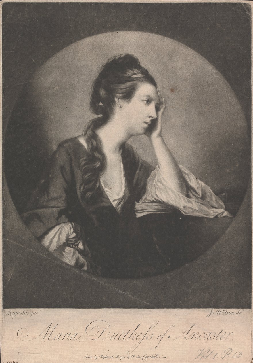 Mary Bertie (geb. Panton), Herzogin von Ancaster und Kesteven von James Watson