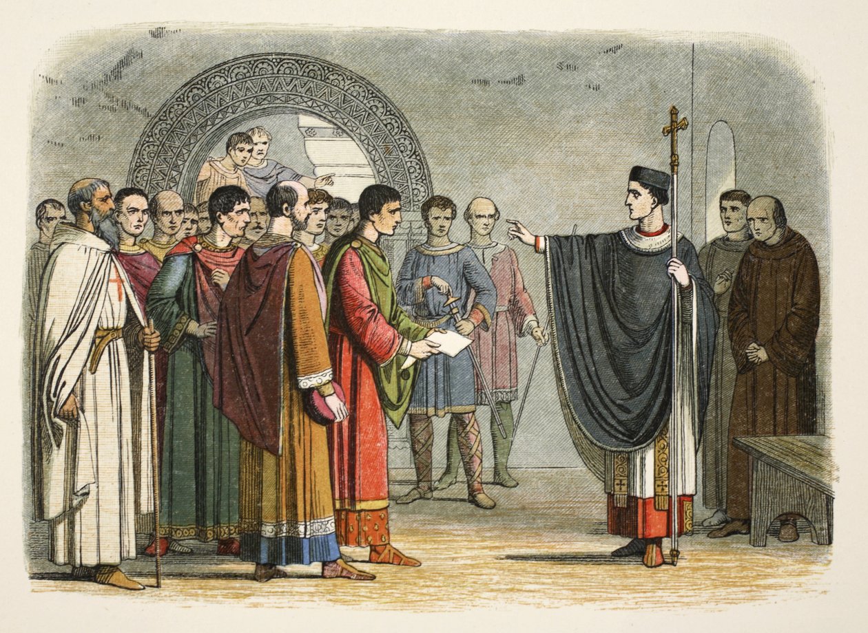 Thomas Becket verbietet dem Earl of Leicester, über ihn zu urteilen von James William Edmund Doyle
