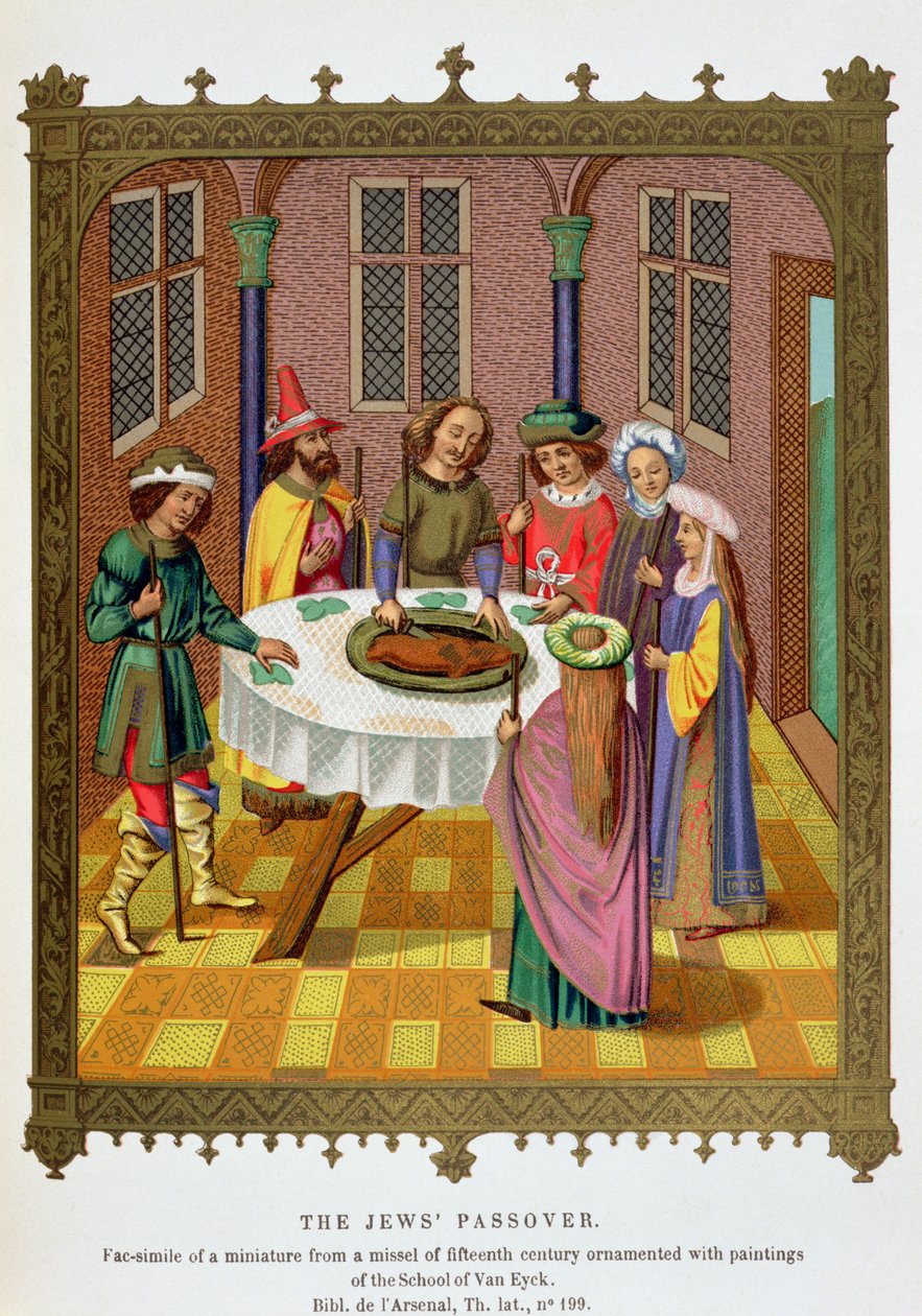 Das Pessachfest der Juden, Faksimile eines mit Gemälden verzierten Missale aus dem 15. Jahrhundert von Jan van Eyck