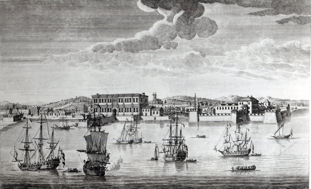 Bombay an der Malabarküste, im Besitz der East India Company of England, 1754 von Jan van Ryne
