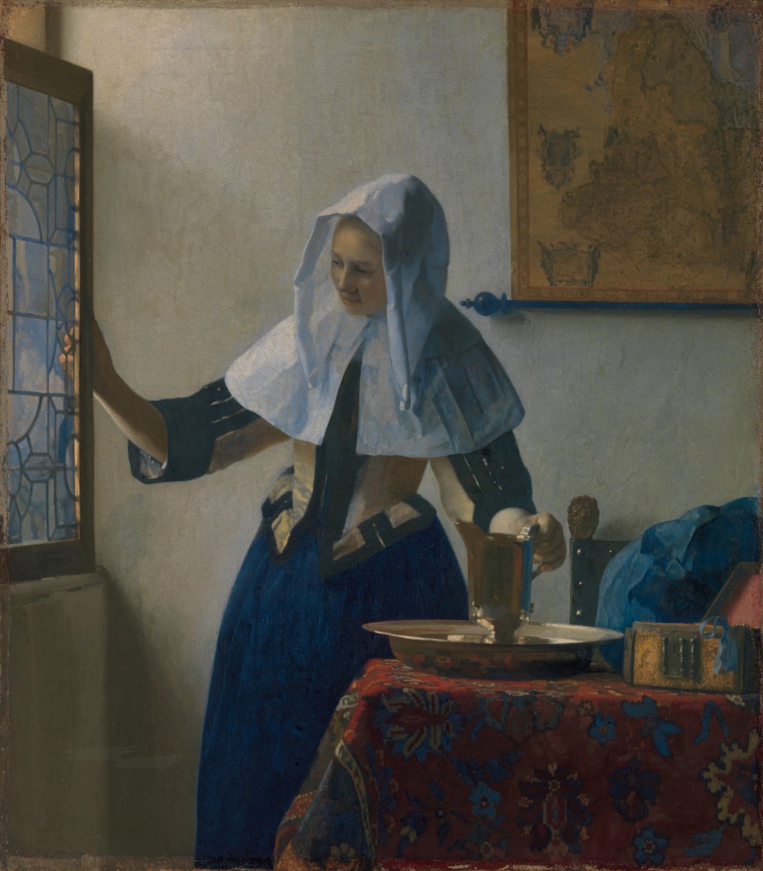 Junge Frau mit einem Wasserkrug von Johannes Vermeer