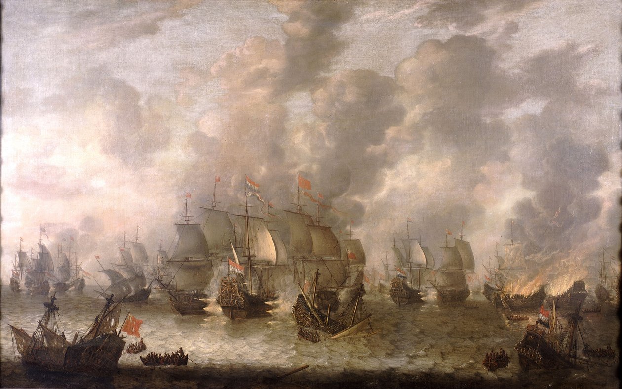 Die Schlacht von Scheveningen, 31. Juli 1653, ca. 1654 von Jan Abrahamsz. Beerstraaten