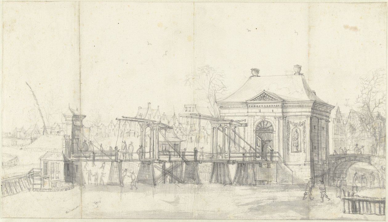Heiligewegstor in Amsterdam im Winter von Jan Abrahamsz. Beerstraten