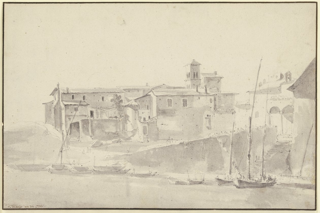 Das Zollhaus am Tiber von Jan Asselijn