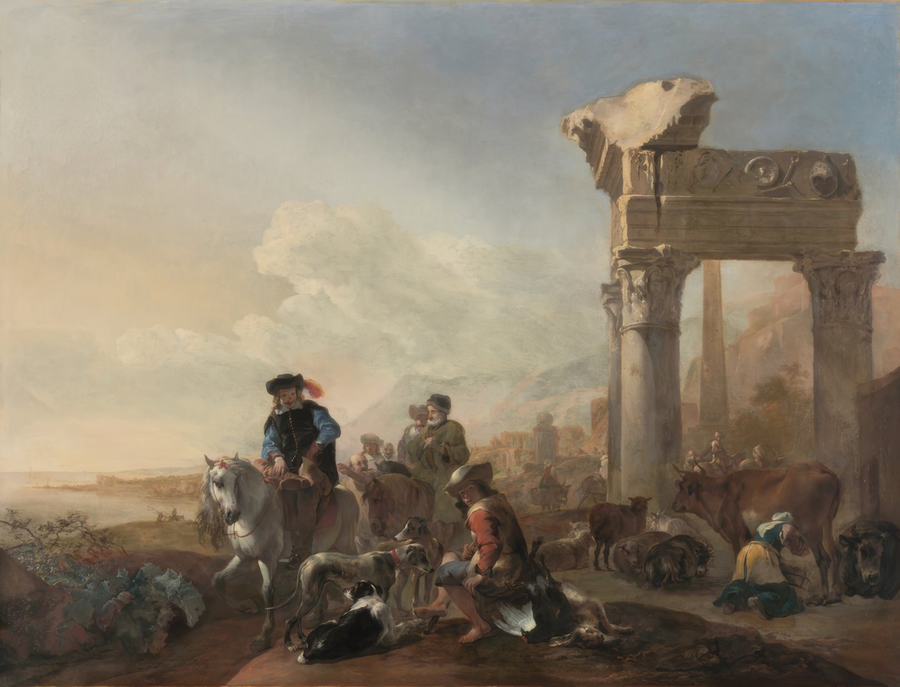 Jäger bei den Ruinen von Jan Baptist Weenix