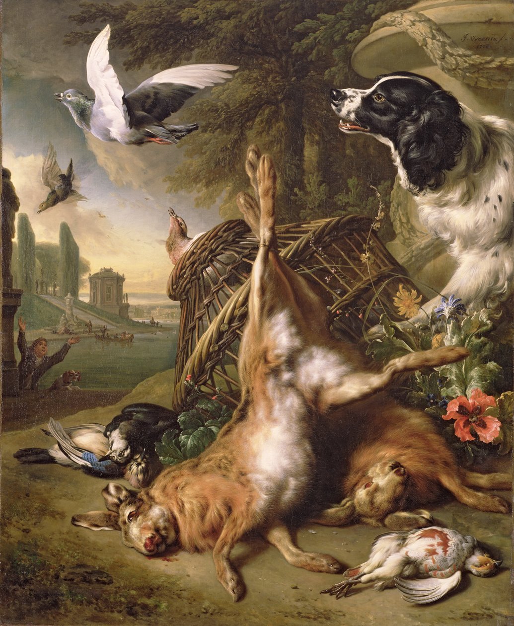 Stillleben mit Wild und Hasen von Jan Baptist Weenix