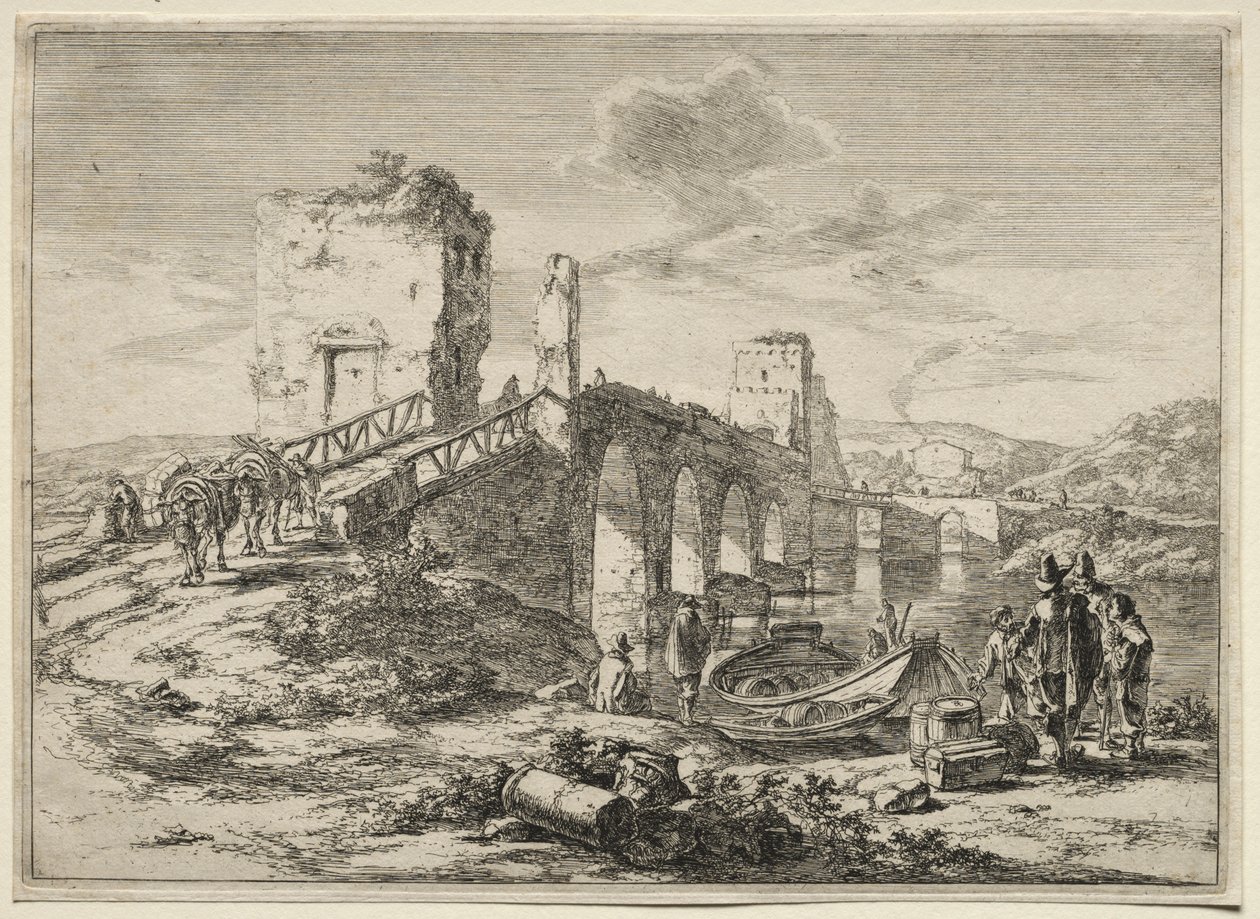Die Molle-Brücke über den Tiber von Jan Both