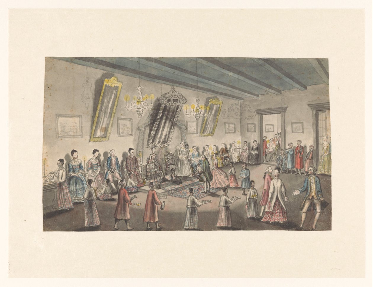 Holländische Hochzeitsfeier in Batavia von Jan Brandes