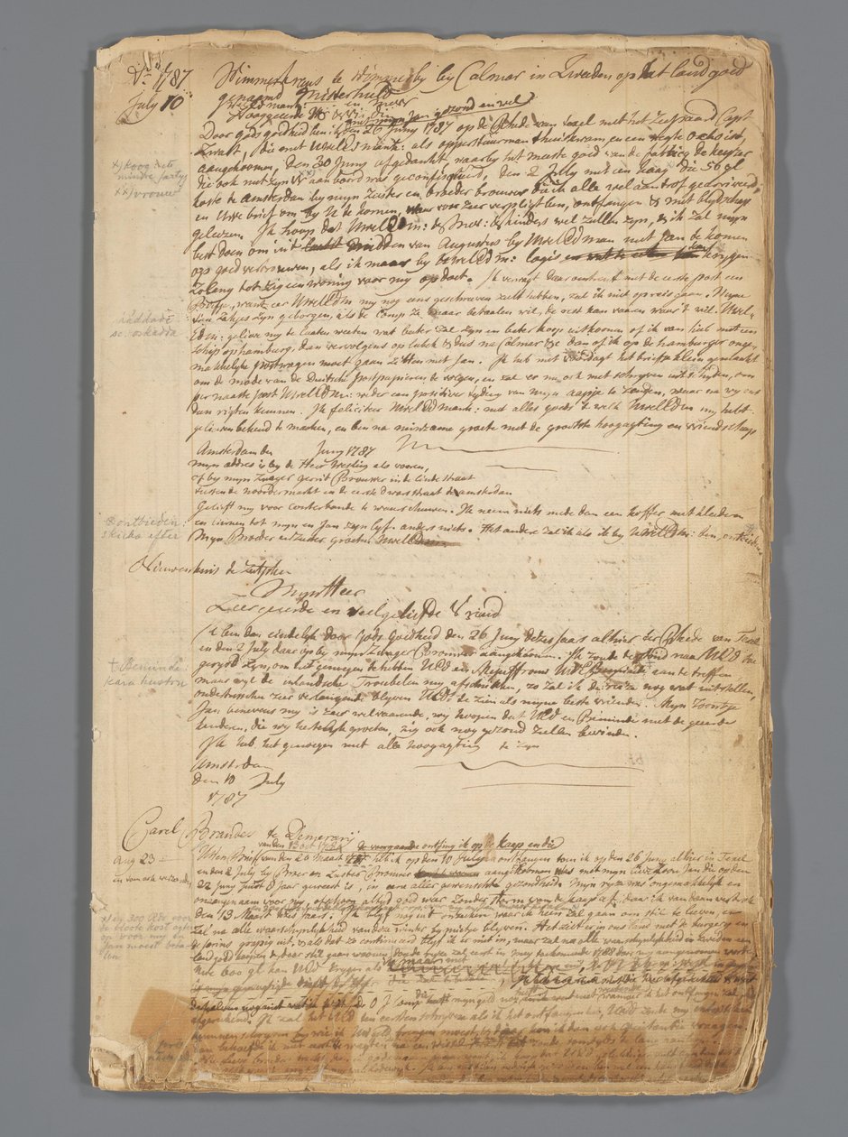 Kladbriefe von Jan Brandes (1743-1808), 1787-1790 von Jan Brandes
