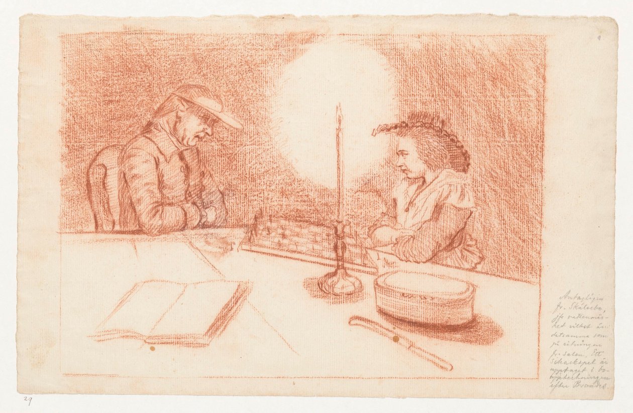Schachspiel bei Kerzenlicht von Jan Brandes