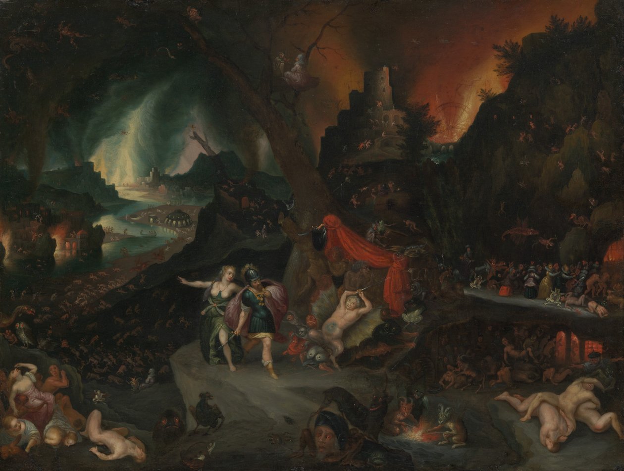 Aeneas und die Sibylle in der Unterwelt von Jan Brueghel the Younger
