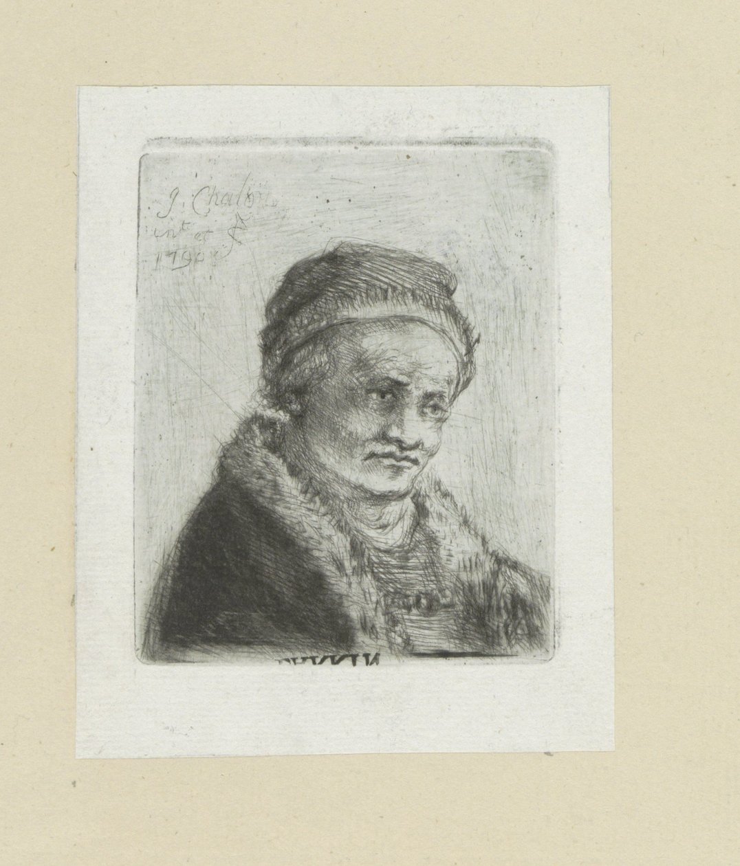 Erwachsener Mann mit Pelzkragen von Jan Chalon
