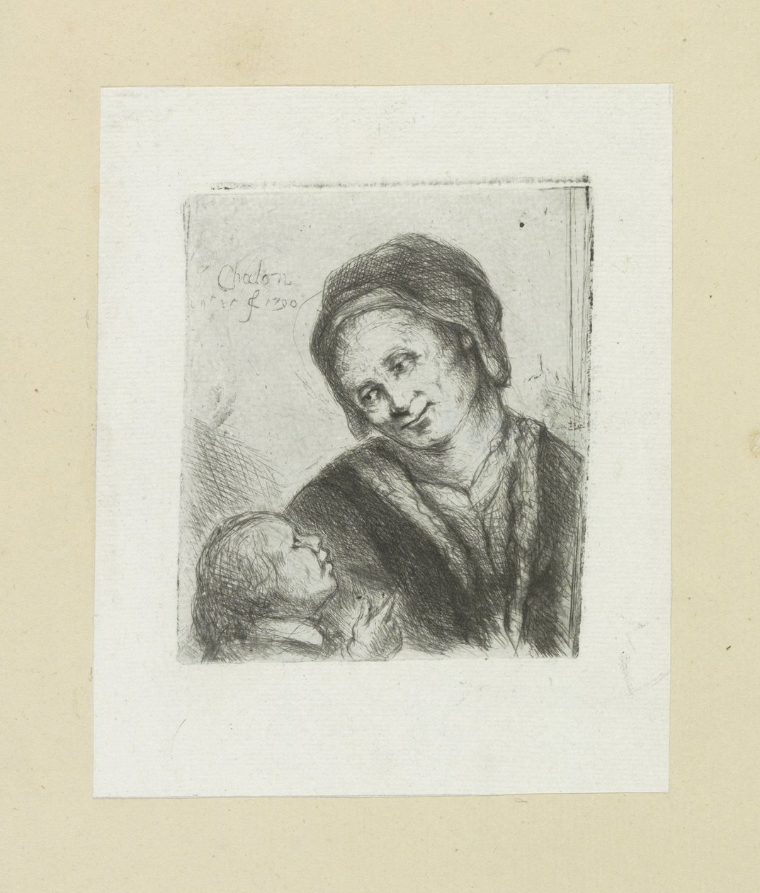 Frau und Kind von Jan Chalon