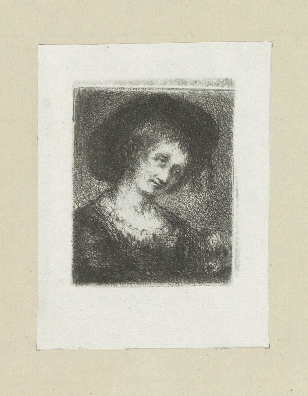 Frau mit Hund von Jan Chalon
