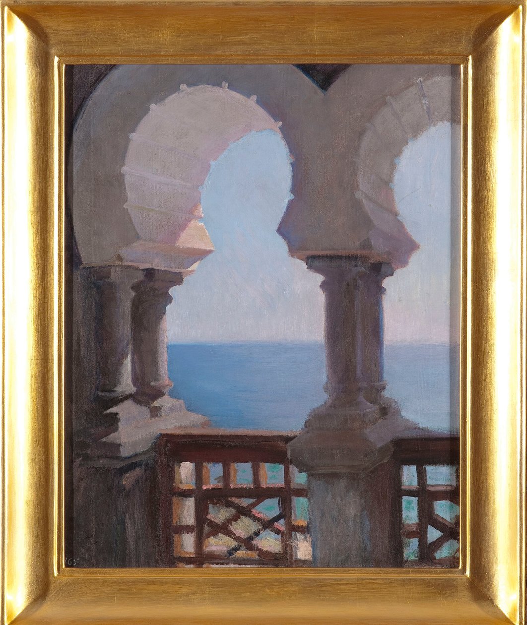 Maurische Veranda der Villa Bachtschi-Dere in Jalta. Aus einer Reise auf die Krim von Jan Ciągliński