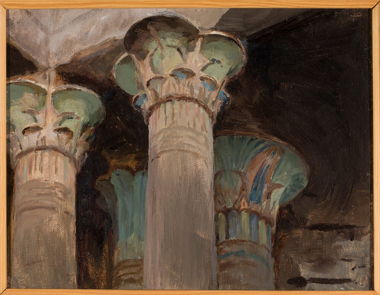Izis - Kapitelle im Tempel der Isis. Aus einer Reise nach Ägypten von Jan Ciągliński