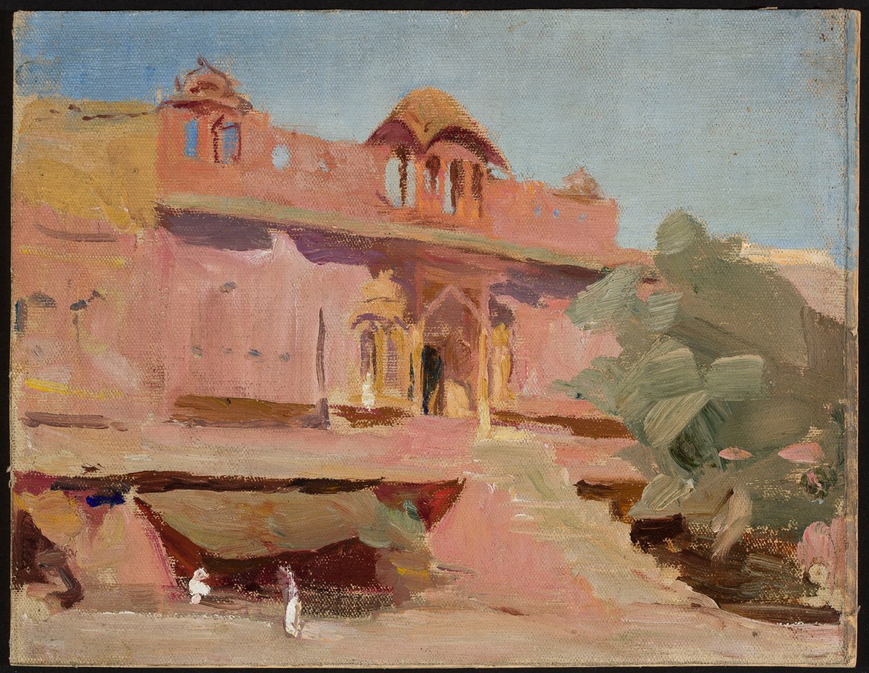 Jaipur - Gebäude. Aus der Reise nach Indien von Jan Ciągliński