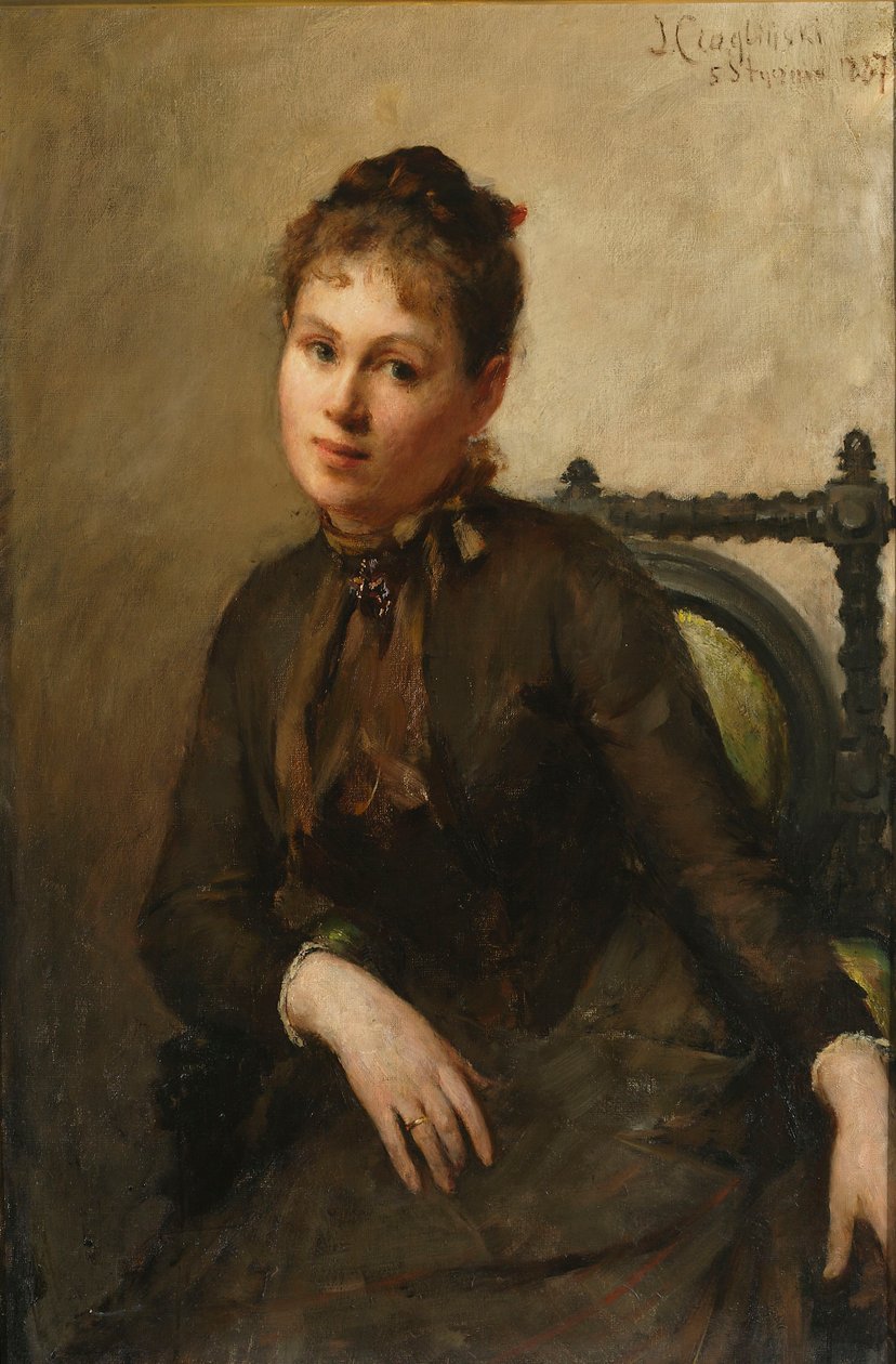 Porträt von Helena aus Rymowiczów Piltz von Jan Ciągliński