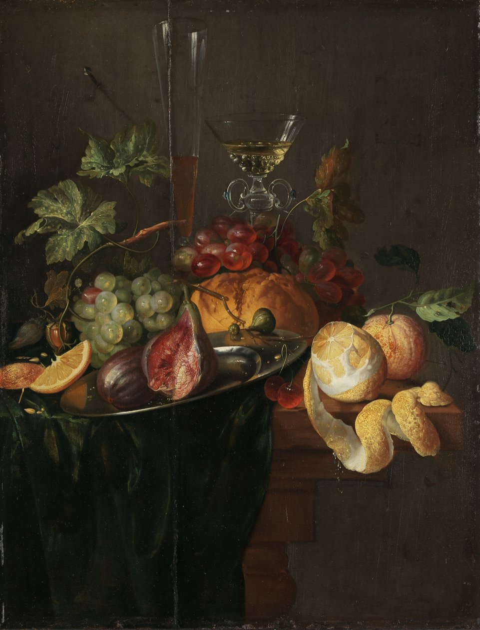 Früchte und Wein von Jan Davidsz. de Heem