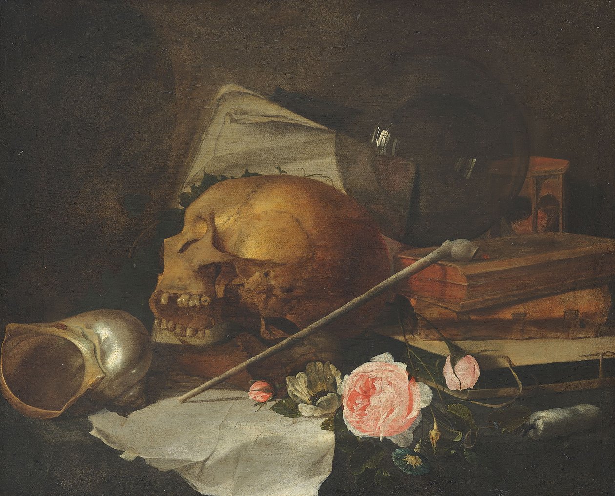 Stillleben mit Schädel, um 1650 von Jan Davidsz. de Heem