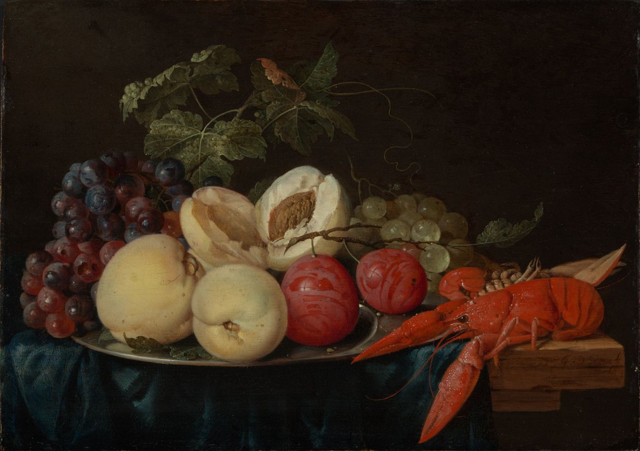 Stillleben mit Früchten und einem Hummer von Jan Davidsz. de Heem