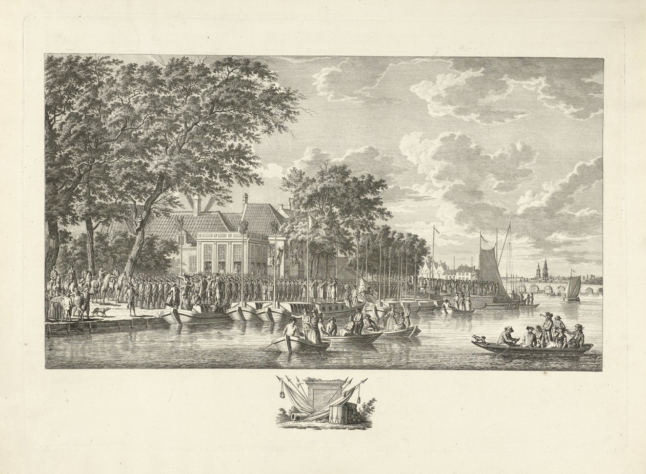 Auszug von 600 bewaffneten Amsterdamer Bürgern nach Utrecht, 17. Juli 1787 von Jan Evert Grave