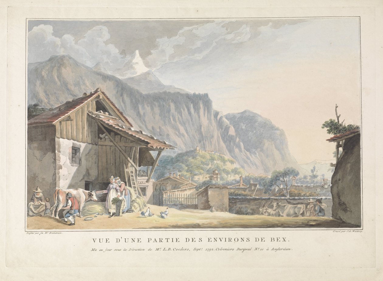 Ansicht der Umgebung von Bex in der Schweiz von Jan Gerard Waldorp