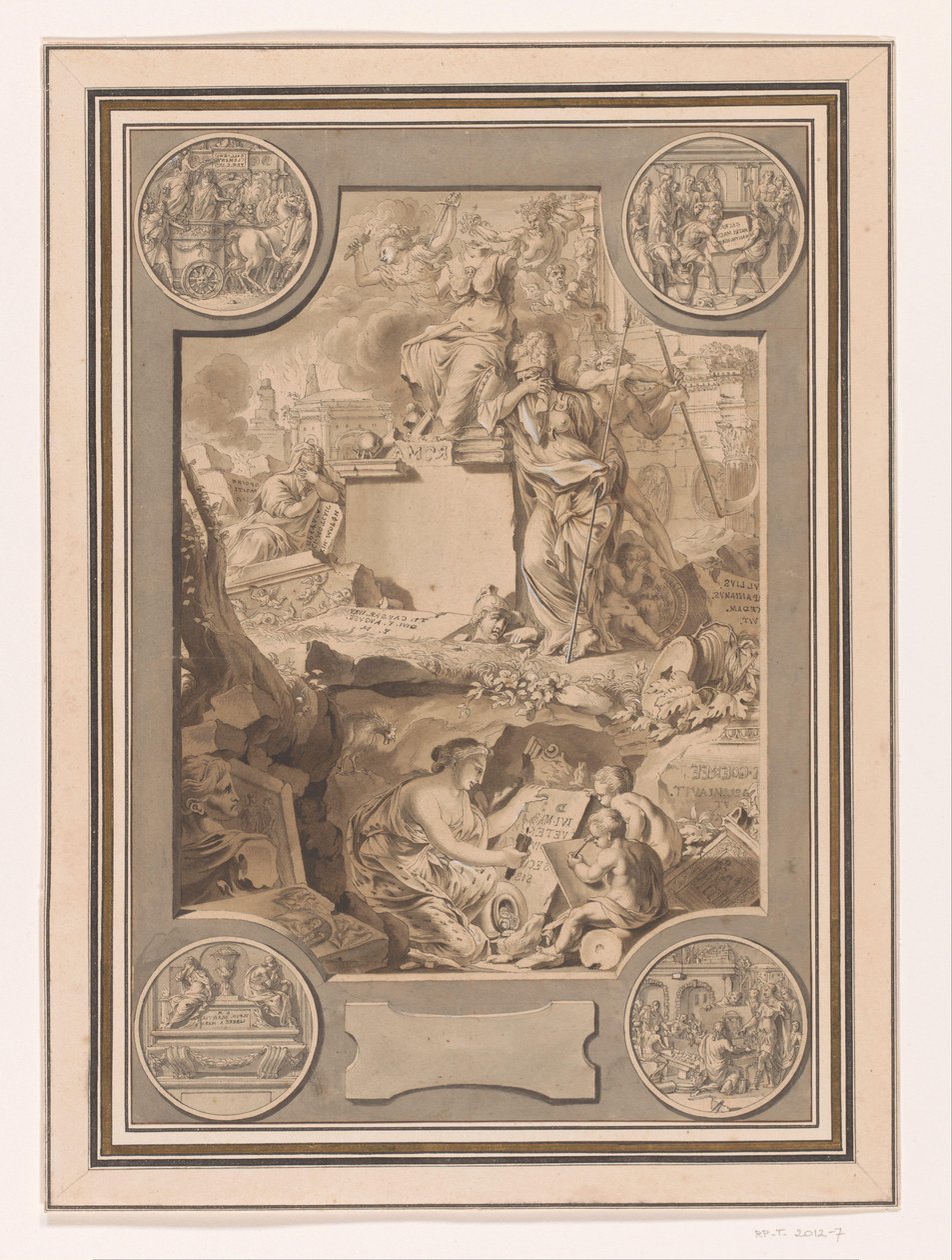 Frontispiz-Design aus Corpus Inscriptionum von Jan Goeree